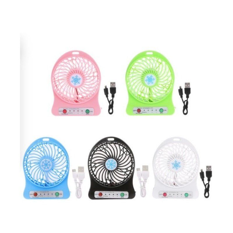 Ventilador Recargle Usb Portatil Bateria 3 Velocidades - Eurotruck Mexico