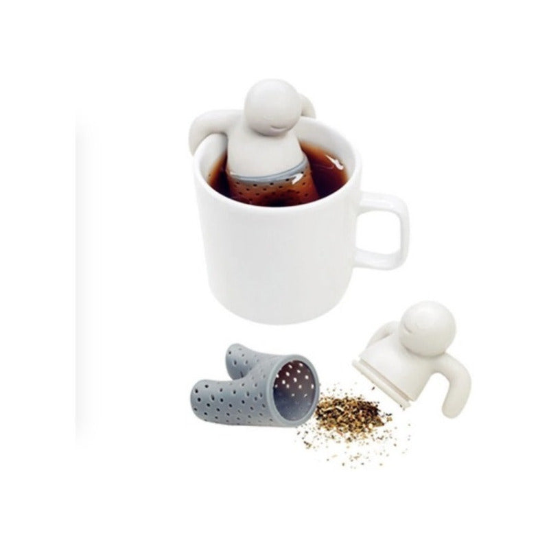 Infusor De Te Muñeco Varios Colores Mr Tea 6pz Blanco