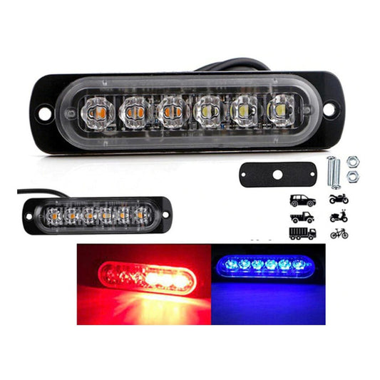 Lateral Faro Led Barra Estrobo 4pz Escolta Patrulla 16 Funci Multicolor