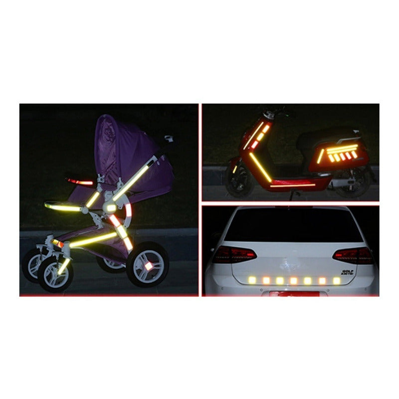6 Rollo Cinta Reflejante Seguridad Auto Bici 5cm X 3m Moto - Eurotruck Mexico