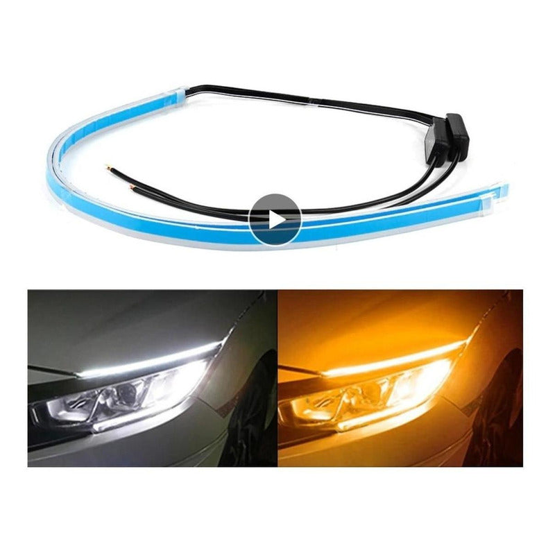 1 Par Tira Faro Audi Secuencial 60cm Jetta Vw Bmw Otros Autos Universal Drl - Eurotruck Mexico