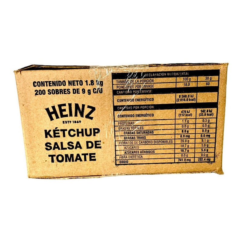 Salsa Catsup Heinz Ketchup 200 Sobres De 9 Gr - Eurotruck Mexico