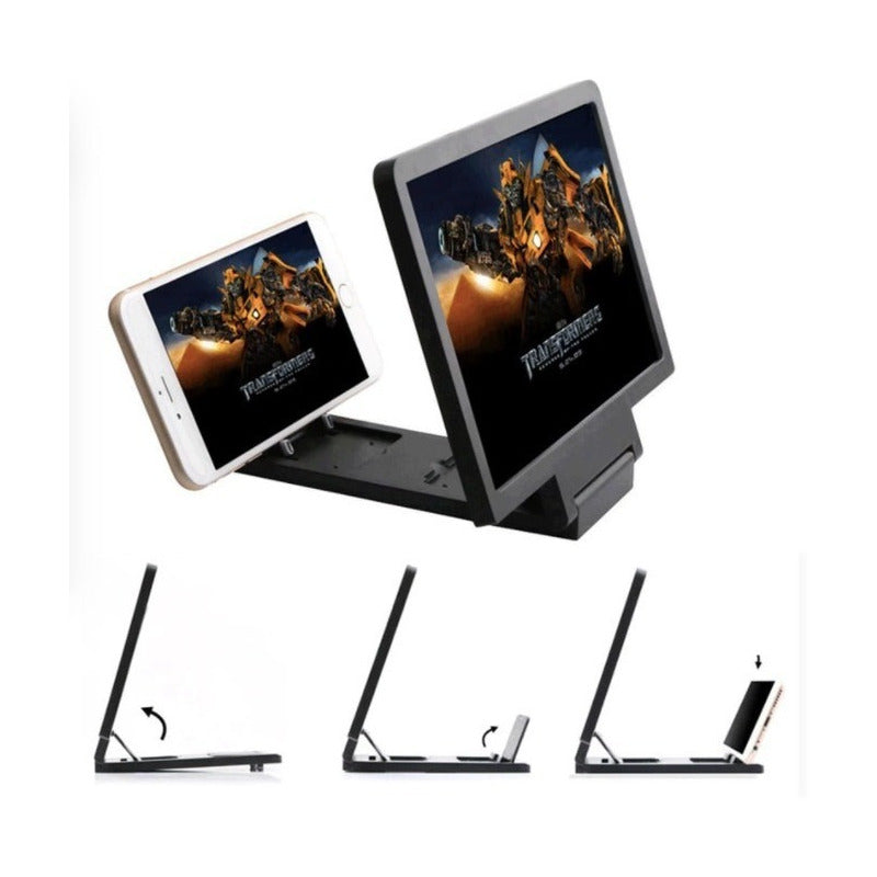 Amplificador De Pantalla Para Celular Soporte Universal 20pz Negro