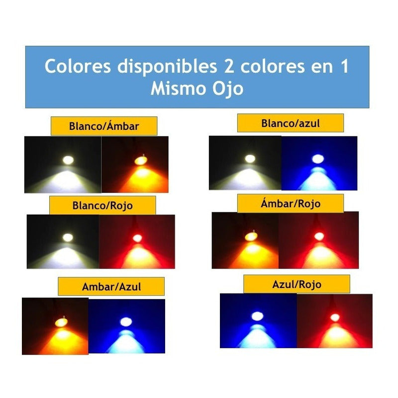 Ojo De Aguila Faro Led Doble Funcion Blanco C/ Ambar 8 Pieza - Eurotruck Mexico