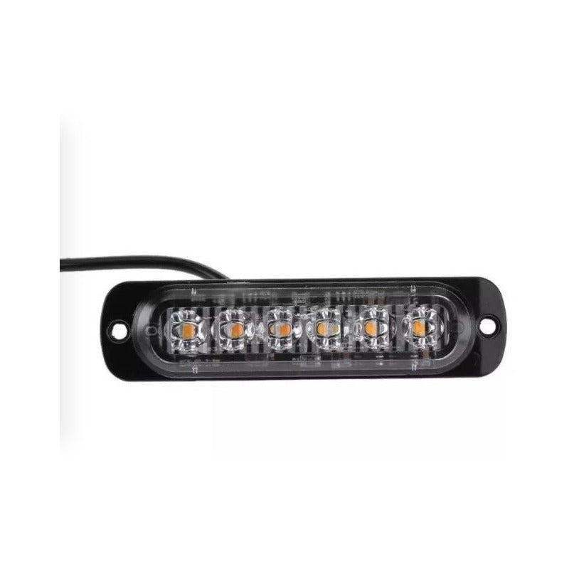 Lateral Faro Led Barra Estrobo 4pz Escolta Patrulla 16 Funci Multicolor