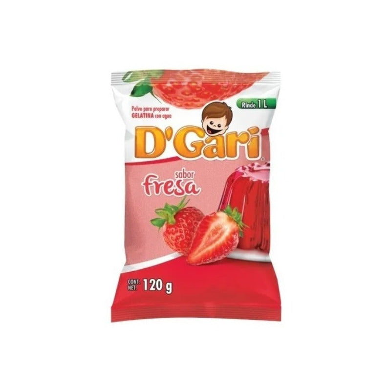 Gelatina En Polvo D-gari Agua Sobre Sabor Fresa 120 Gr - Eurotruck Mexico