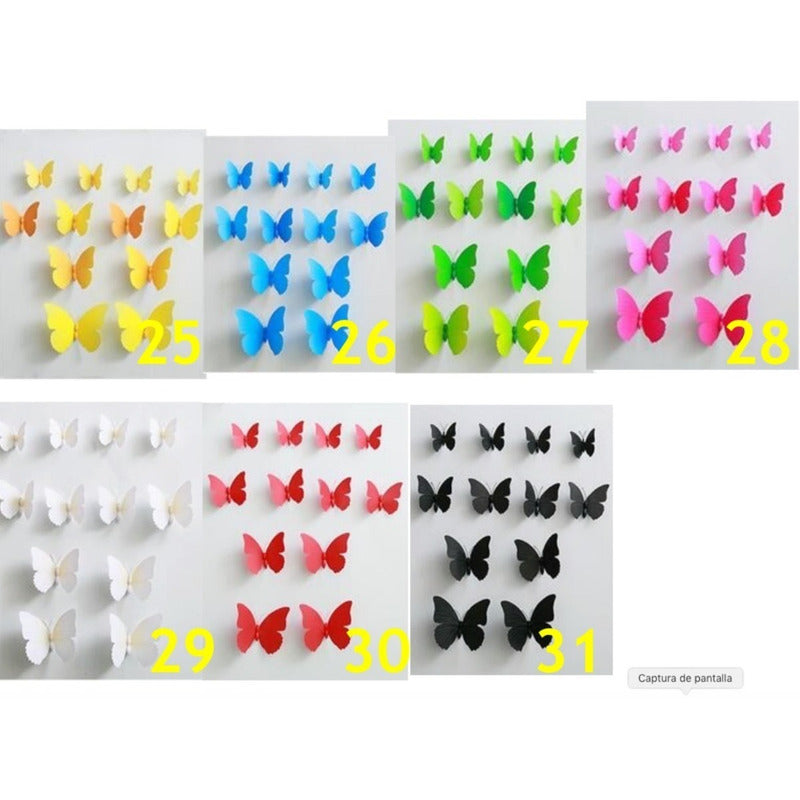 10 Paquetes De Mariposas Pared Fluorescente Varios - Eurotruck Mexico