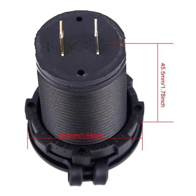 Cargador Usb Doble Led Moto Auto Celular Carga Rapida 50pz Blanco