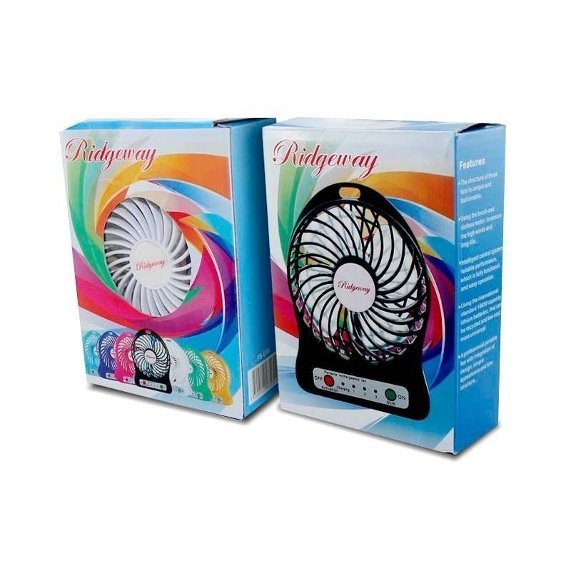 Ventilador Recargle Usb Portatil Bateria 3 Velocidades - Eurotruck Mexico