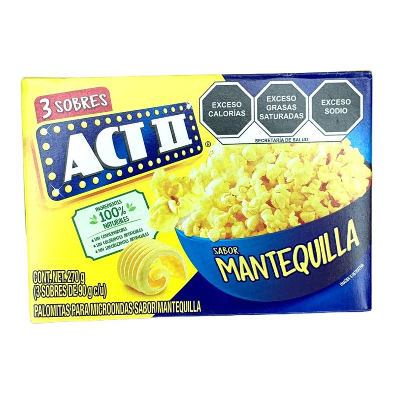 Palomitas Para Microondas Act Ii Mantequilla 3 Pzas - Eurotruck Mexico