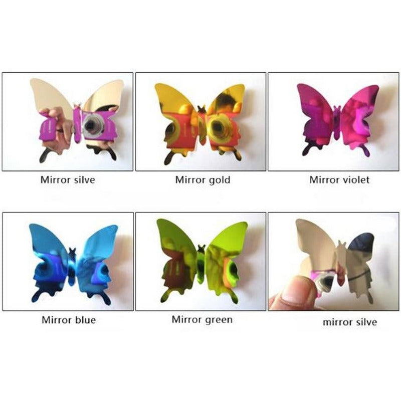 Mariposa Pared Refrigeracion Decoracion Con Sin Iman Pegar 1 Paquete De 12 Piezas Verde Oscuro
