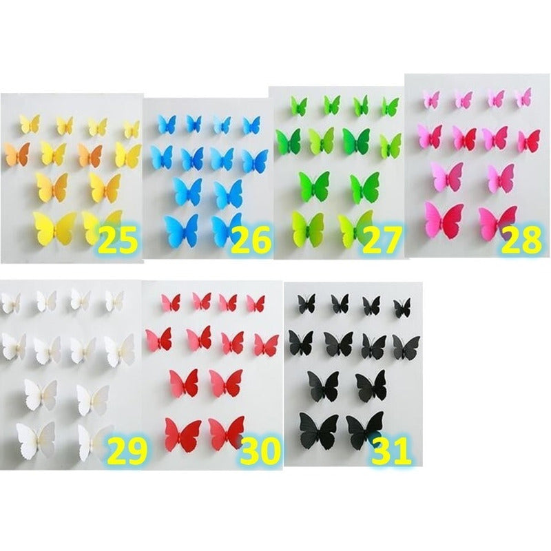 Mariposa Pared Refrigeracion Decoracion Con Sin Iman Pegar 1 Paquete De 12 Piezas Verde Oscuro