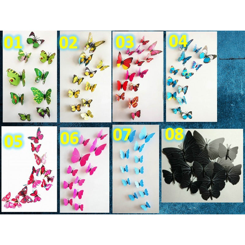 Mariposa Pared Refrigeracion Decoracion Con Sin Iman Pegar 1 Paquete De 12 Piezas Verde Oscuro
